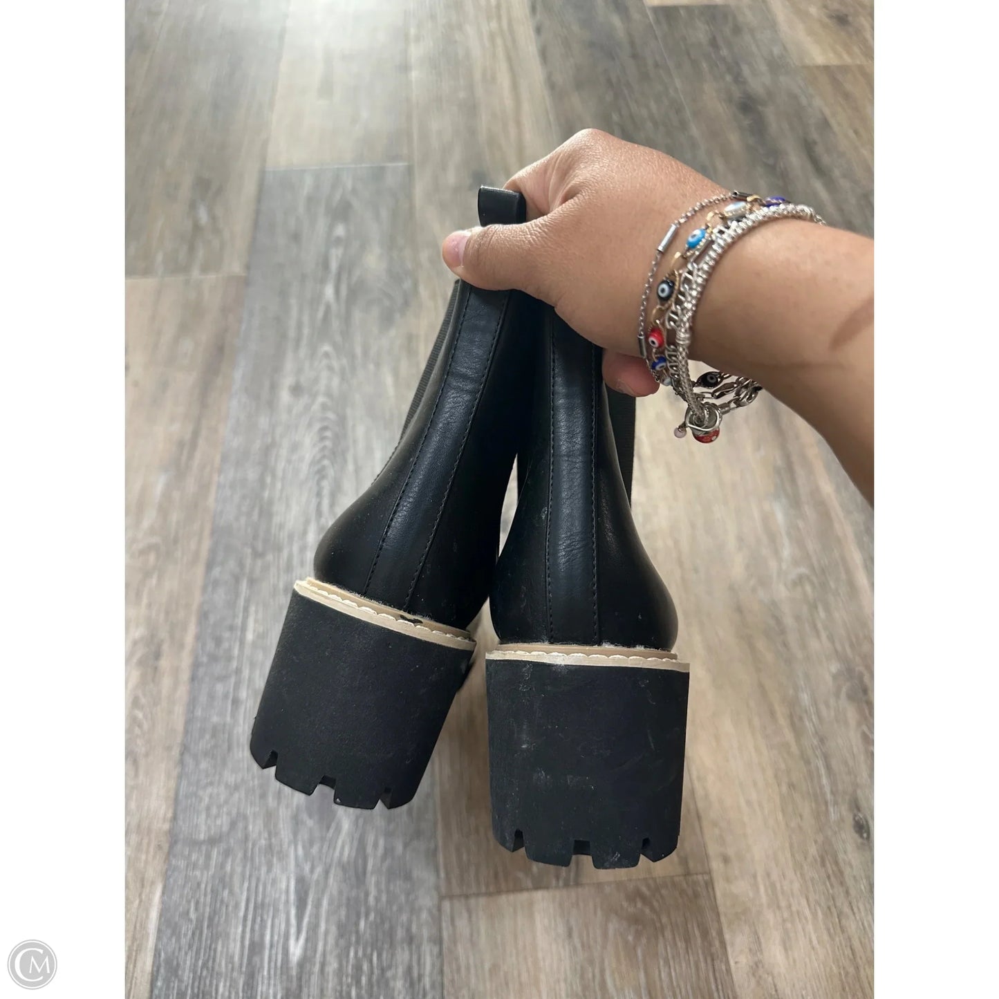 Boots Ankle Heels By Cmc In Black, Size: 7.5