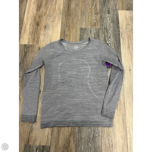 Athletic Top Long Sleeve Crewneck By Lululemon In Grey, Size: 6