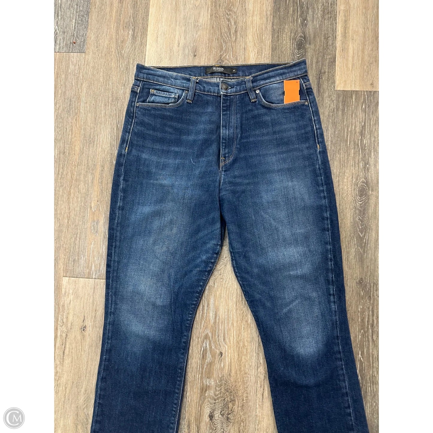 Jeans Straight By Hudson In Blue Denim, Size: 10