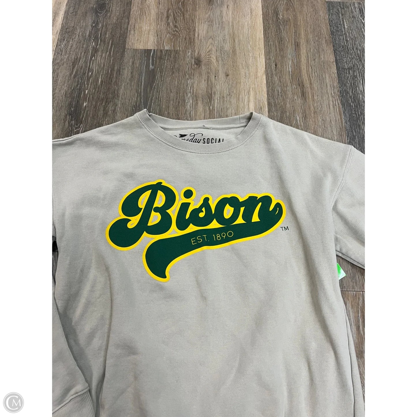 Athletic Sweatshirt By GAMEDAY Social In Grey, Size: M