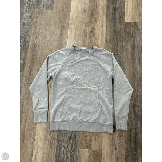 Athletic Sweatshirt Crewneck By Lululemon In Grey, Size: 8