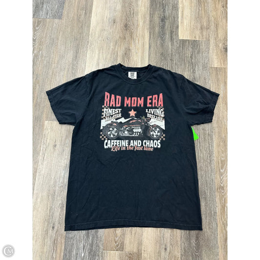 Top Short Sleeve By Comfort Colors In Black, Size: L