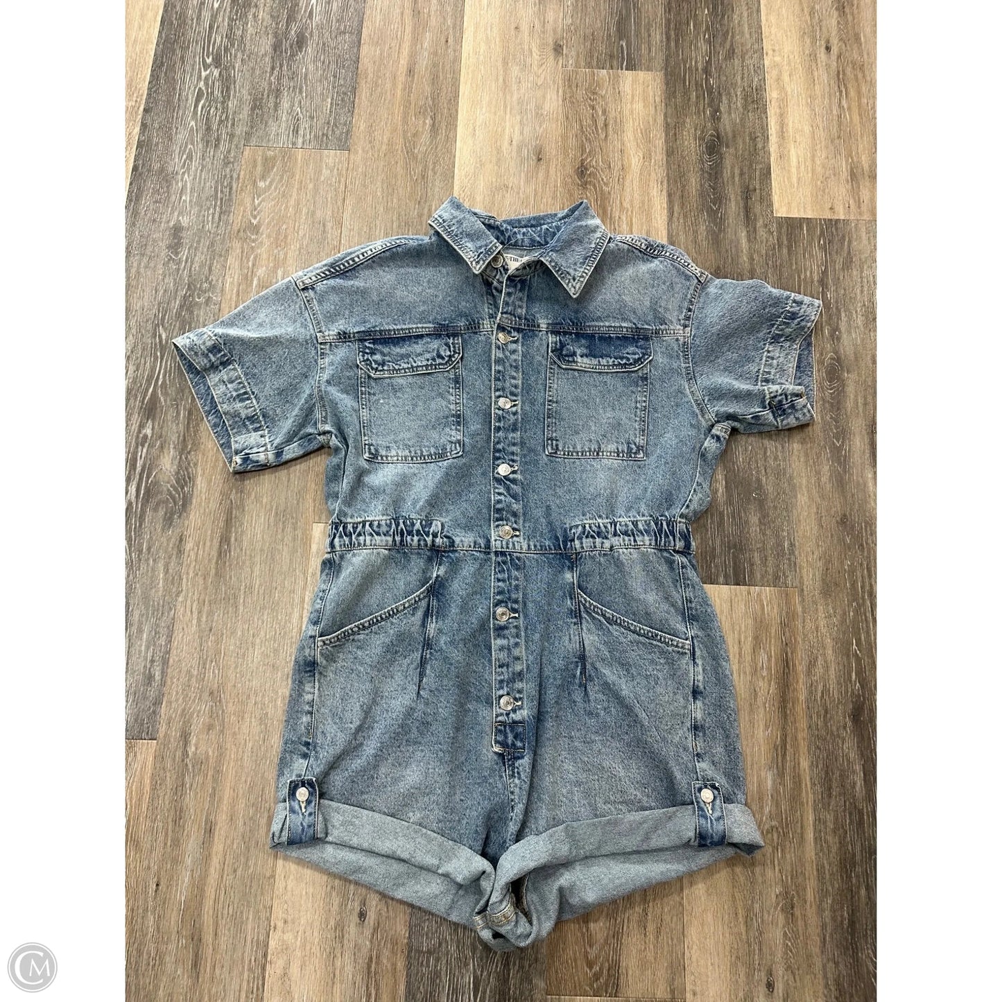 Shortalls By We The Free In Blue Denim, Size: Xl