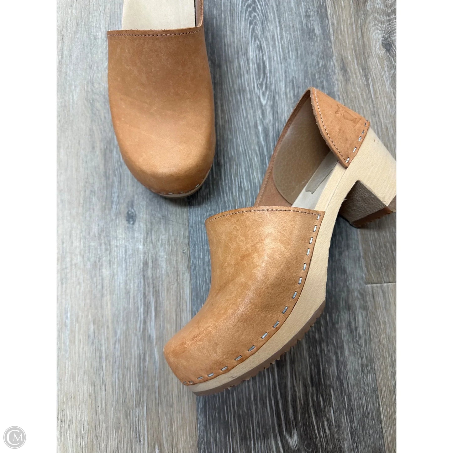 Shoes Heels Block By Sungrens In Tan, Size: 8.5