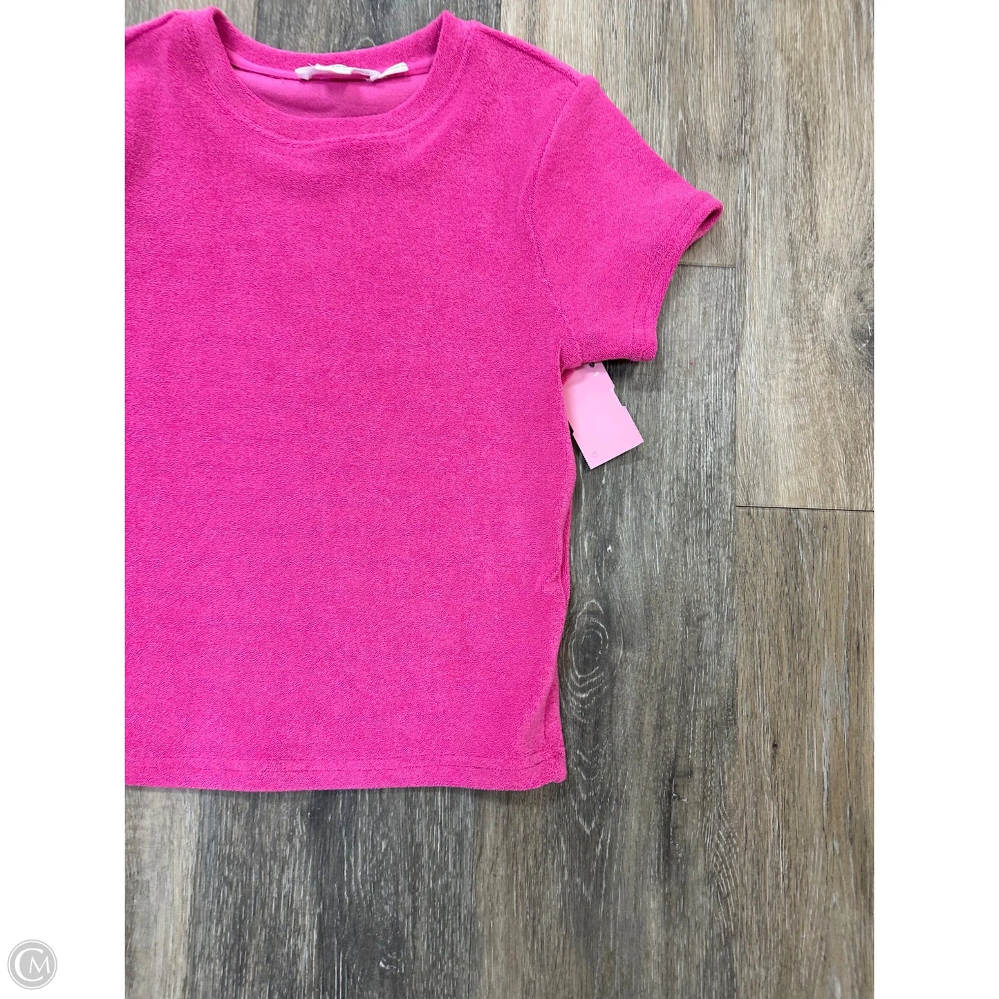 Top Short Sleeve By Good American In Pink, Size: S