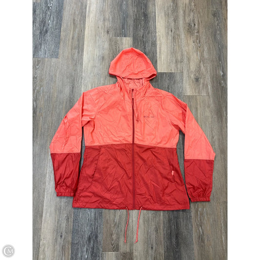 Jacket Windbreaker By Columbia In Coral, Size: L