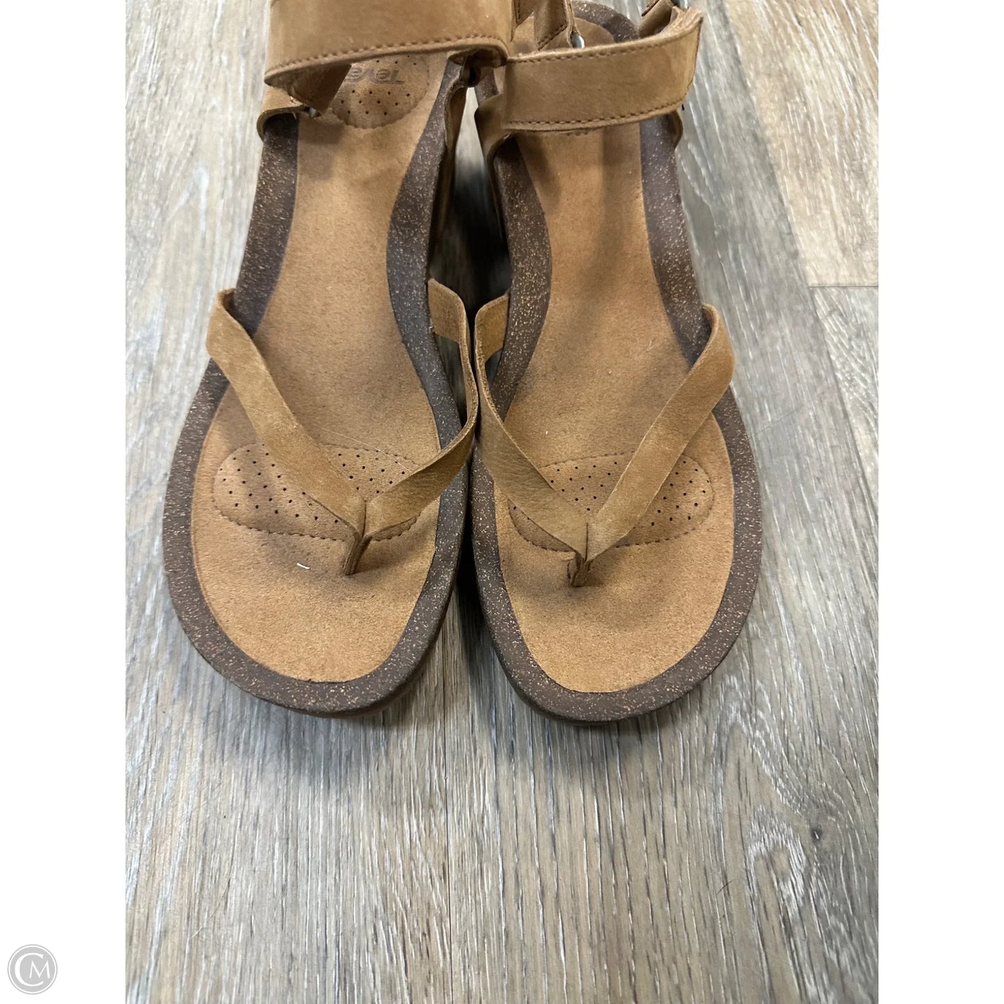 Sandals Heels Wedge By Teva In Brown, Size: 10