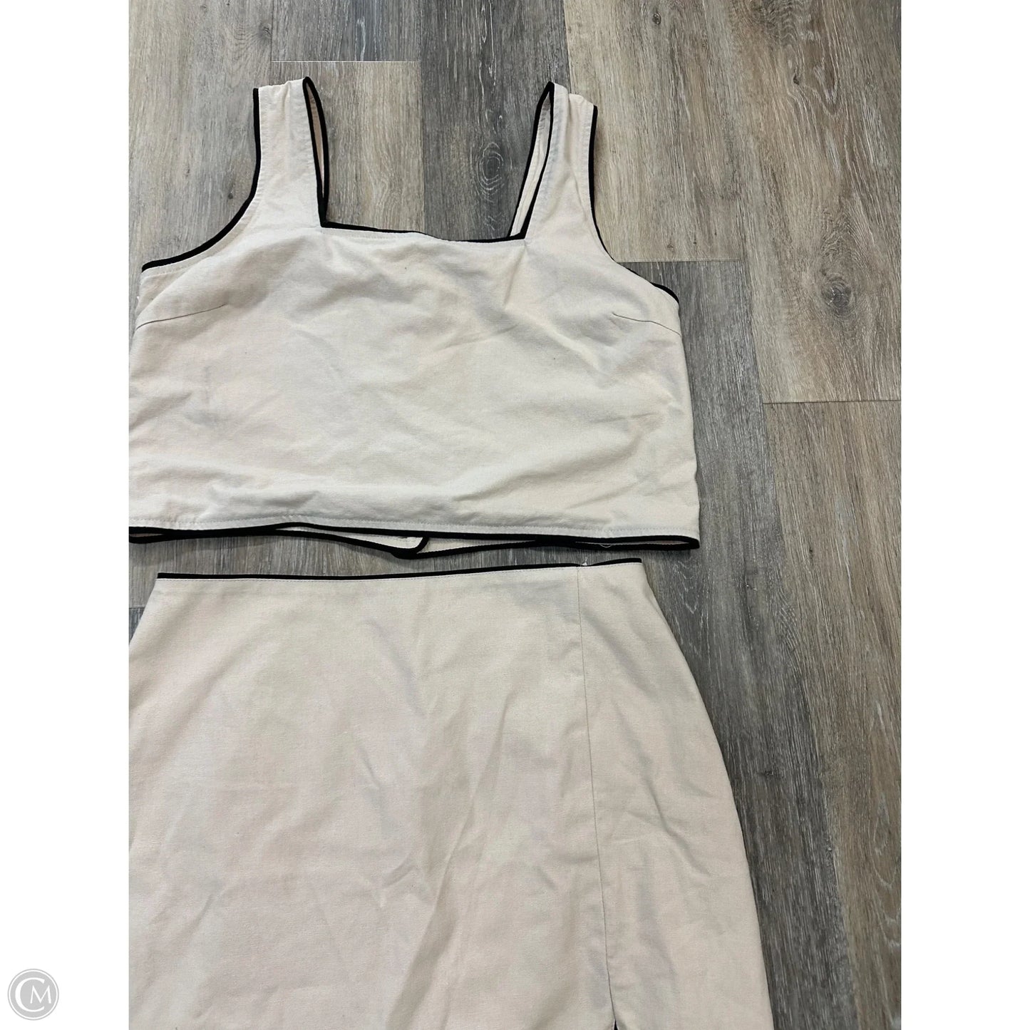 Skirt Set 2pc By Gilli In Tan, Size: L