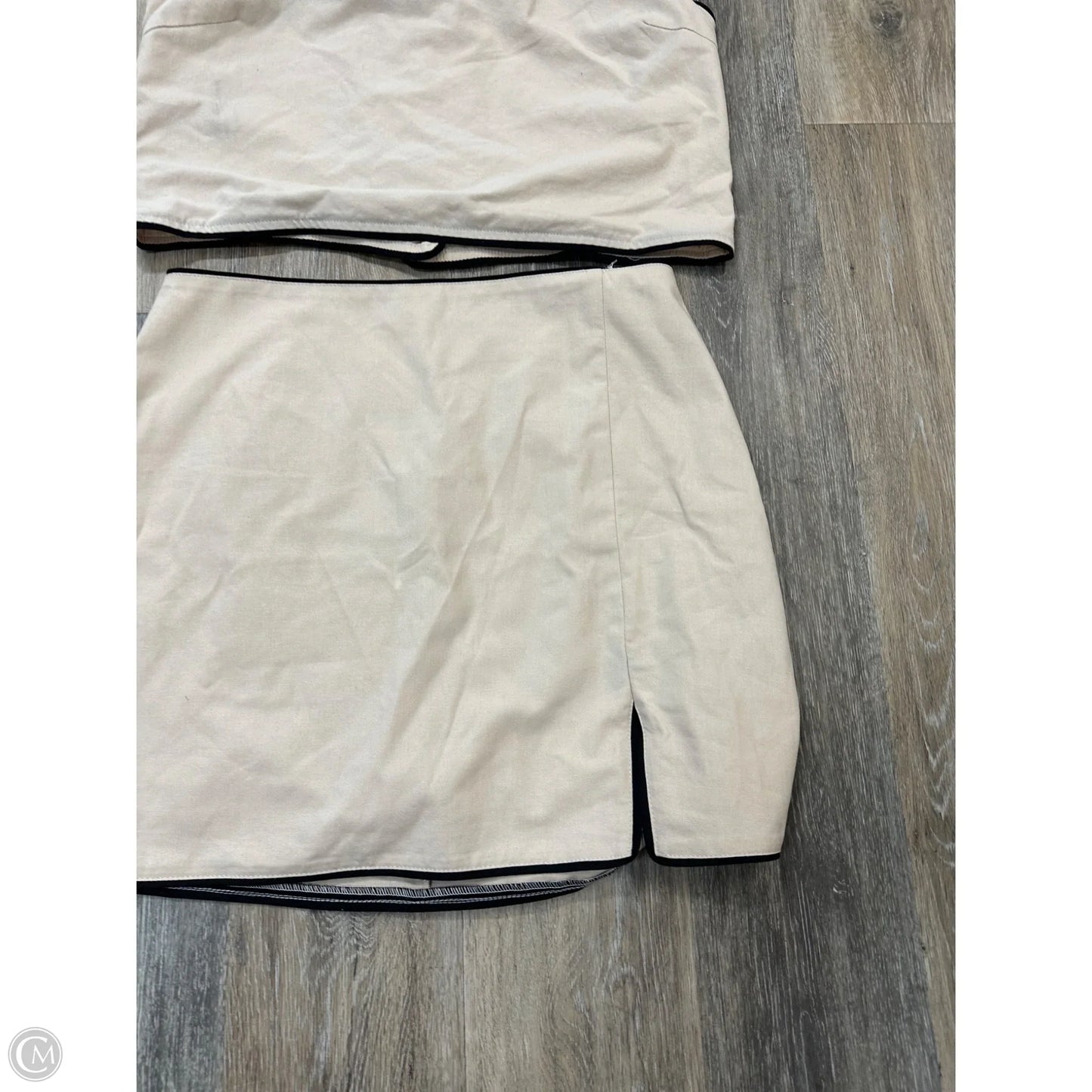 Skirt Set 2pc By Gilli In Tan, Size: L