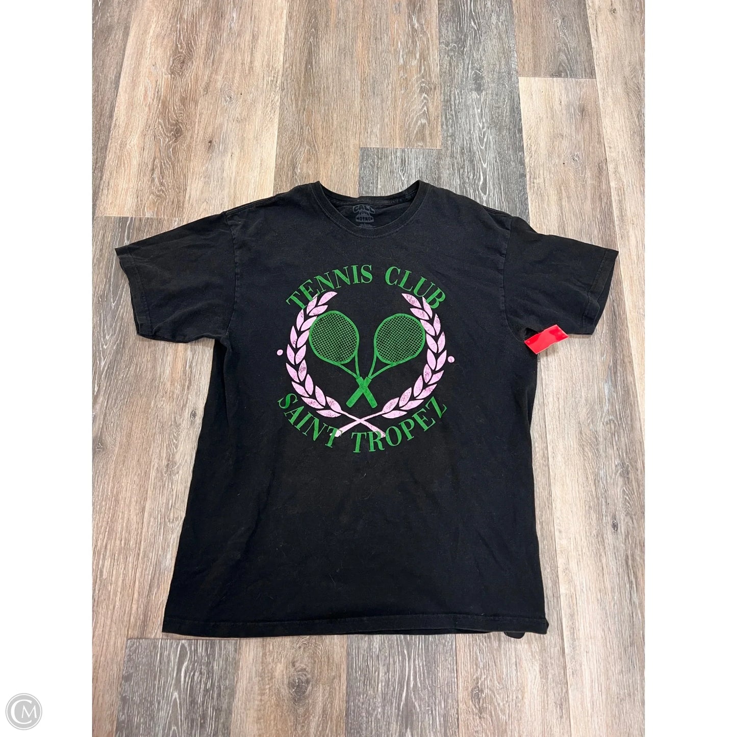 Top Short Sleeve By Call Your Mother In Black, Size: L