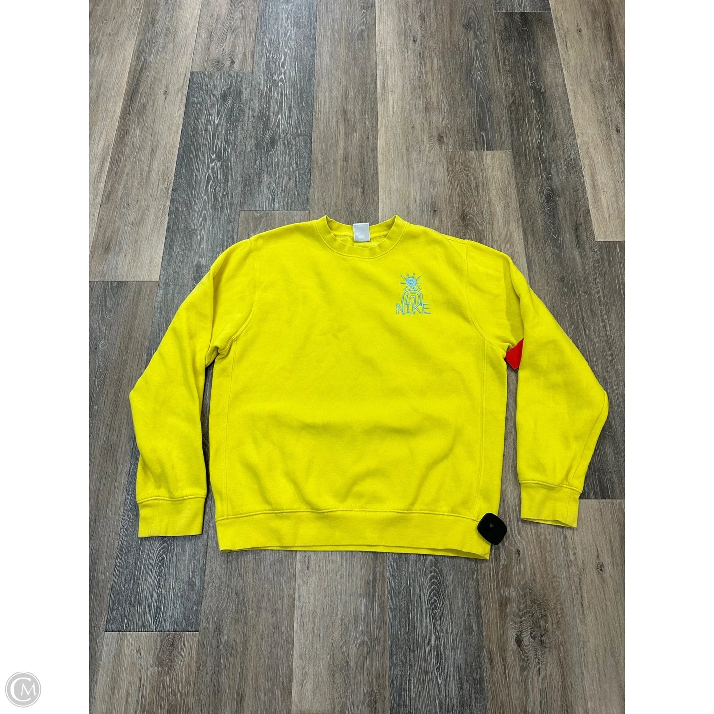 Athletic Sweatshirt Crewneck By Nike Apparel In Yellow, Size: S