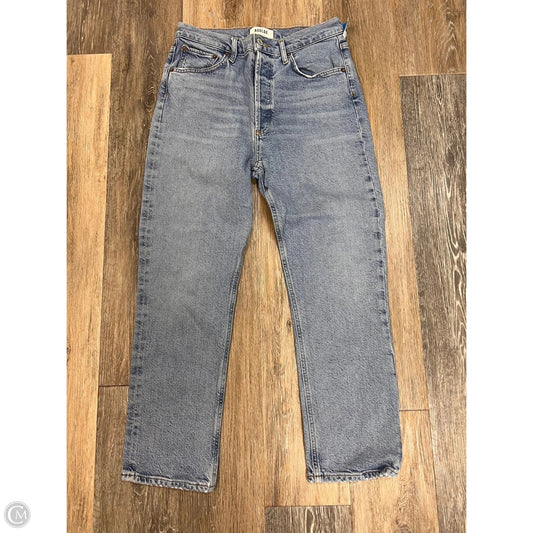 Jeans Straight By Agolde In Blue Denim, Size: 4/27