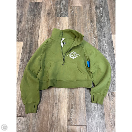 Athletic Sweatshirt Collar By Lululemon In Green, Size: M