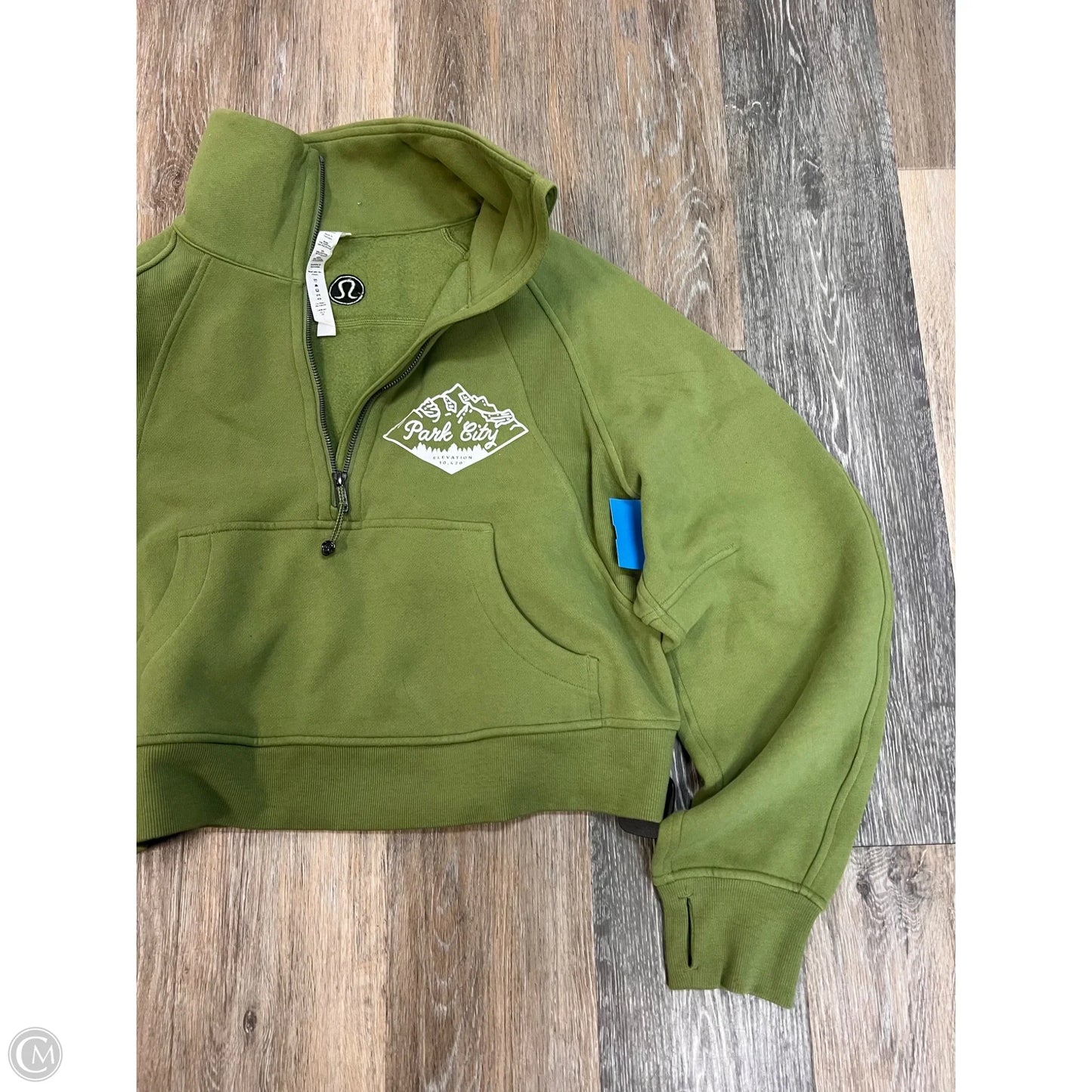 Athletic Sweatshirt Collar By Lululemon In Green, Size: M