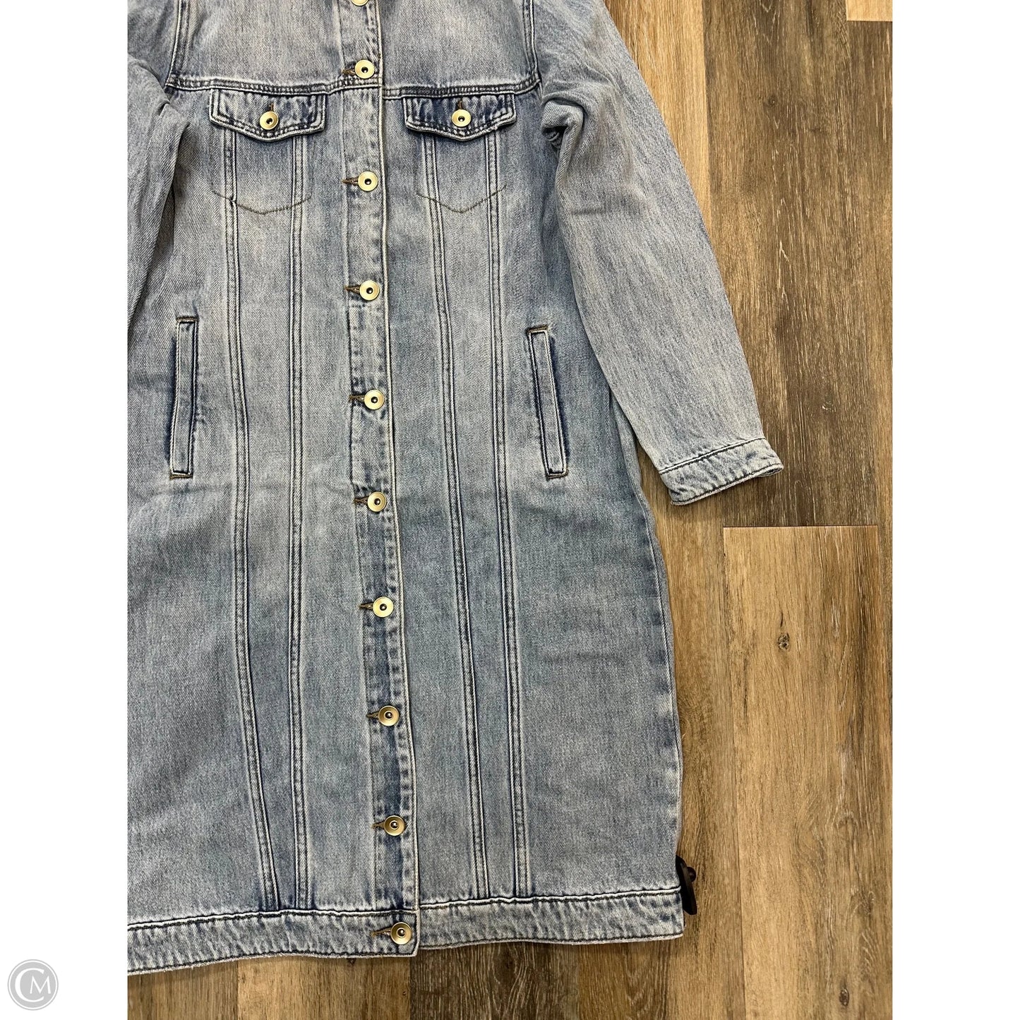 Jacket Denim By Tribal In Blue Denim, Size: M