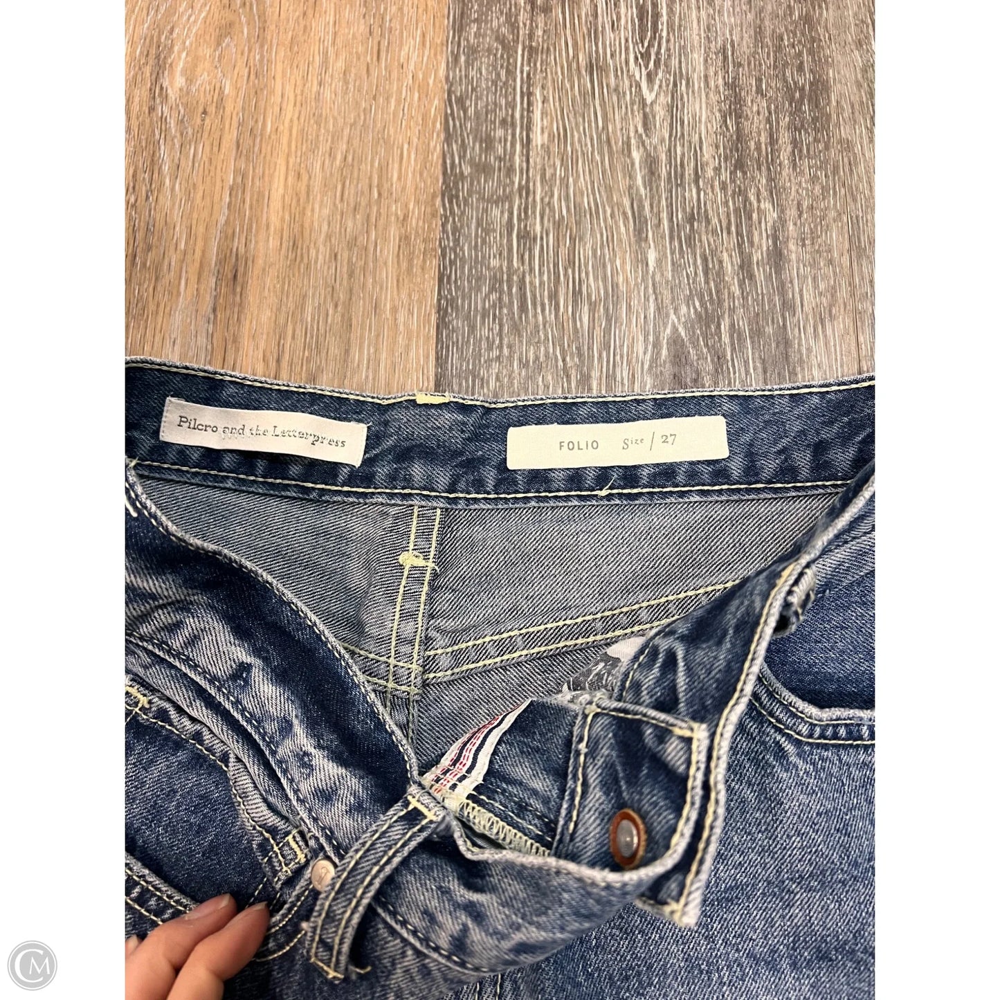 Jeans Straight By Pilcro In Blue Denim, Size: 4