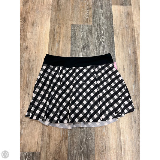 Athletic Skort By Nike Apparel In Black & White, Size: Xl