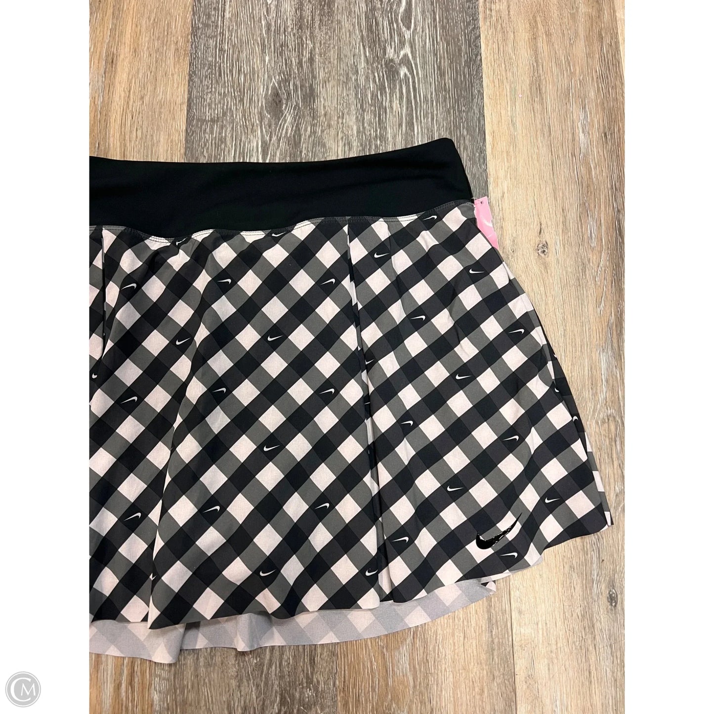 Athletic Skort By Nike Apparel In Black & White, Size: Xl