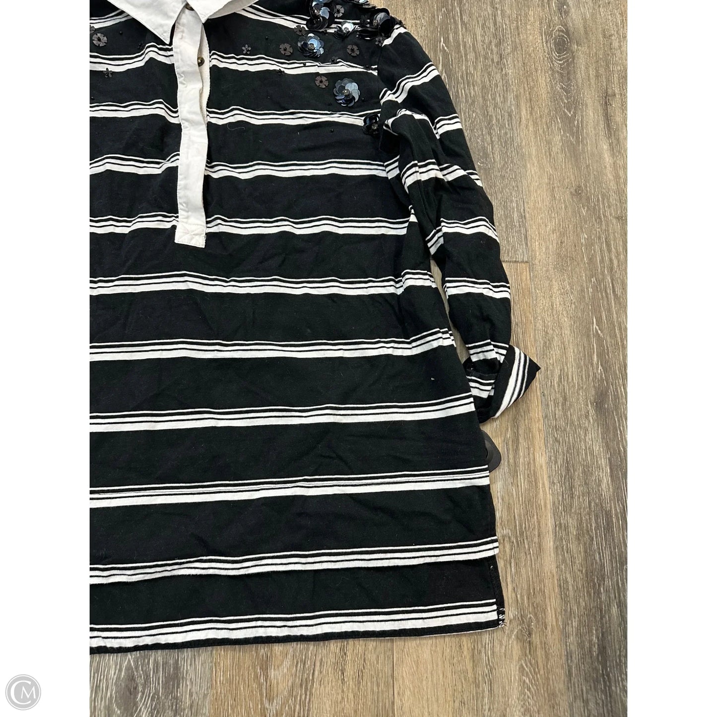 Top Long Sleeve By Maeve In Black, Size: M