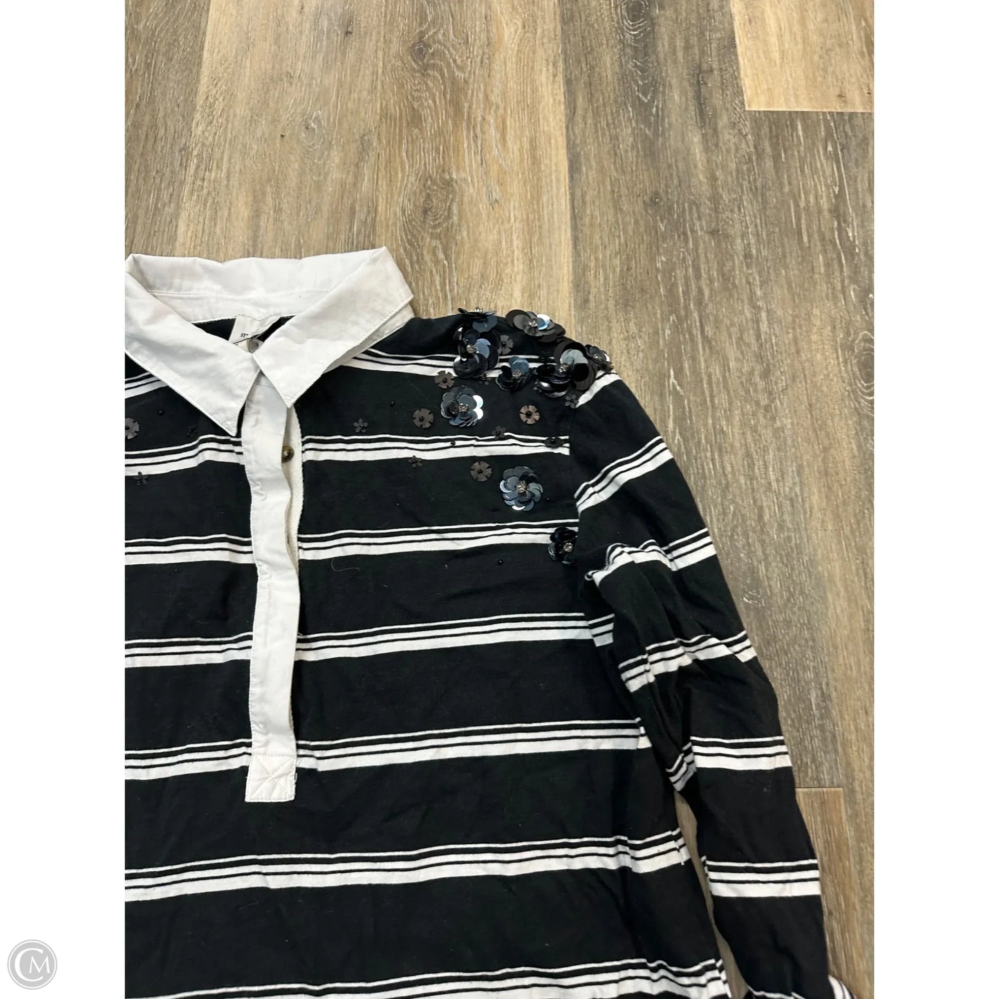 Top Long Sleeve By Maeve In Black, Size: M