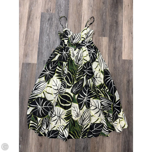 Dress Casual Maxi By Joie In Black & Green, Size: 12