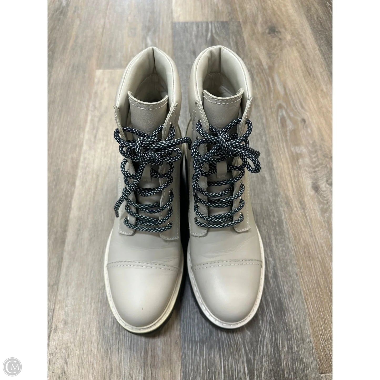 Boots Ankle Heels By Marc Fisher In Cream, Size: 7.5