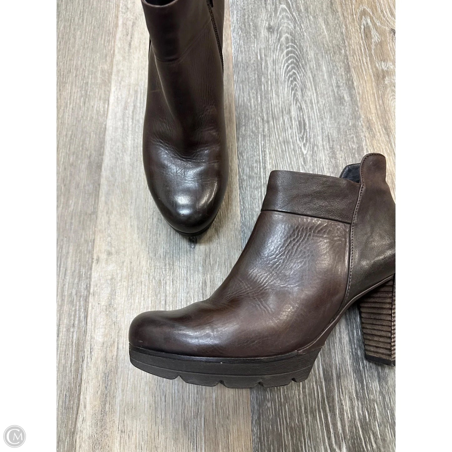 Boots Ankle Heels By Paul Green In Brown, Size: 8.5