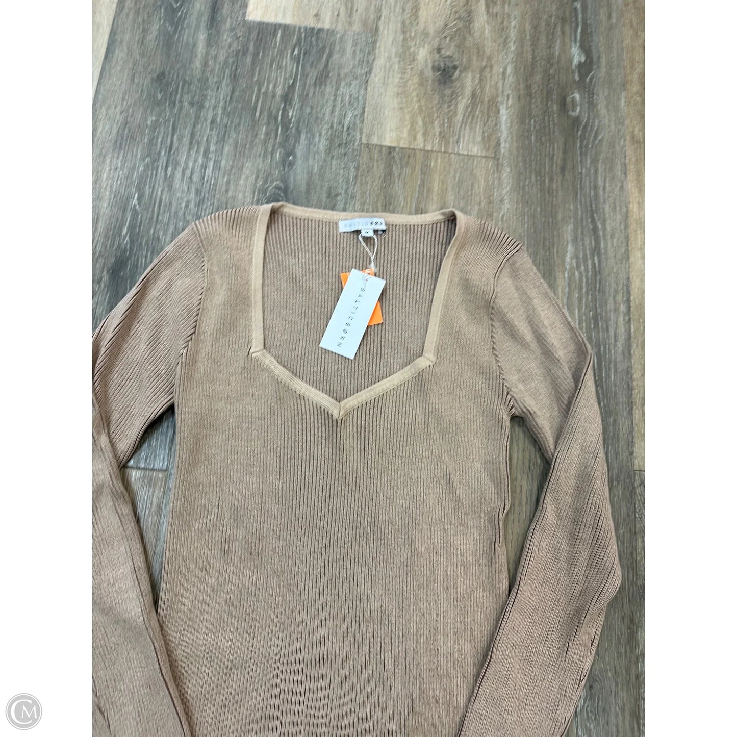 Top Long Sleeve By Baltic Born In Tan, Size: M