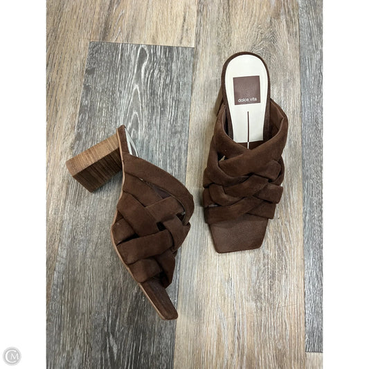 Sandals Heels Block By Dolce Vita In Brown, Size: 6