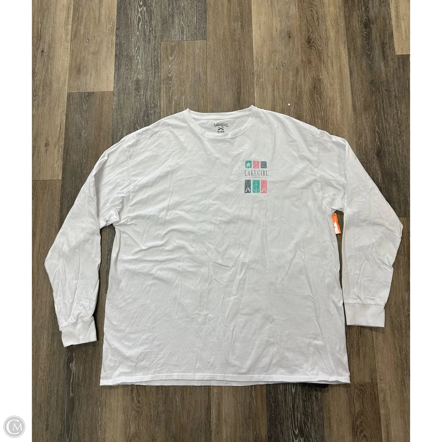 Top Long Sleeve By Lakegirl In White, Size: Xxl