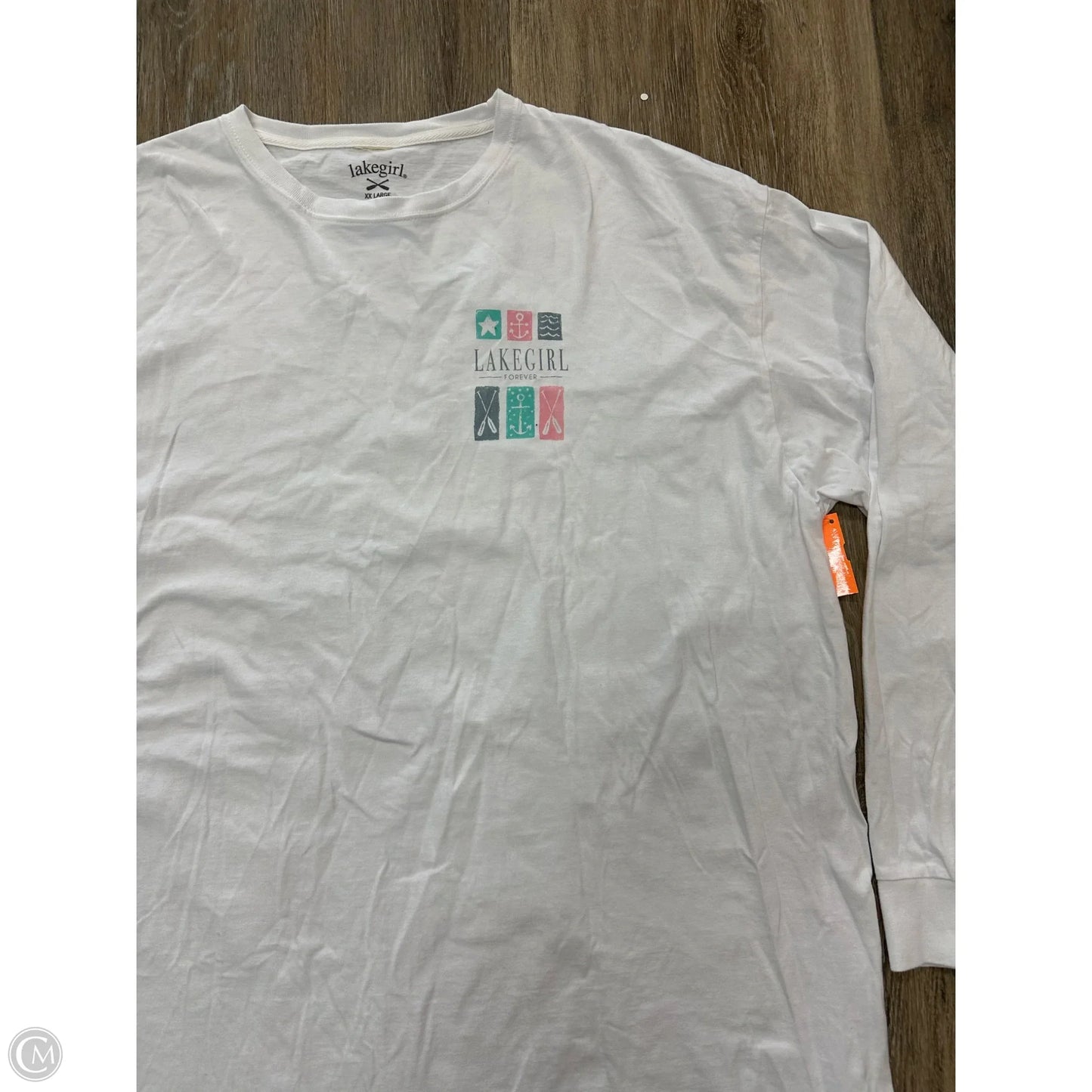 Top Long Sleeve By Lakegirl In White, Size: Xxl