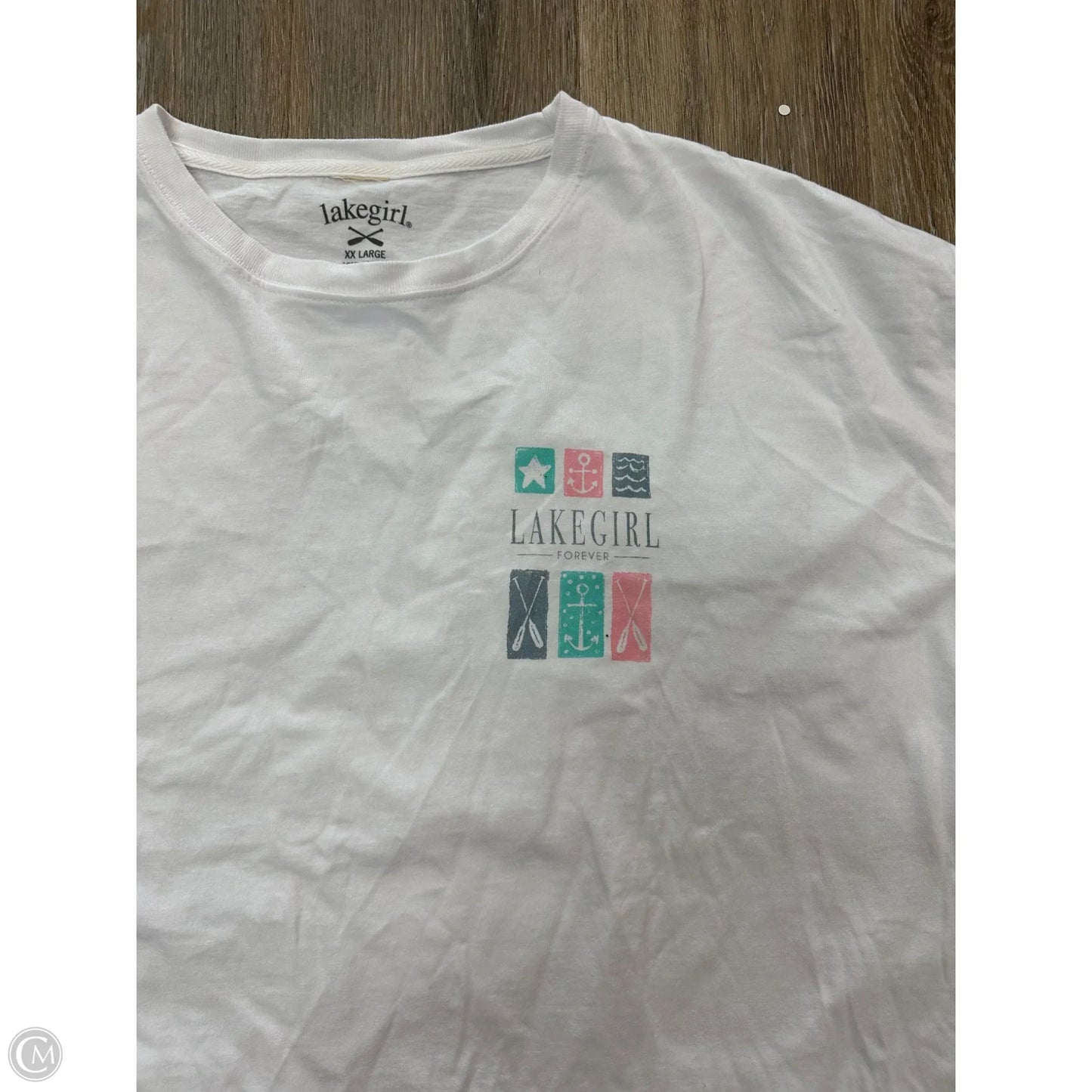 Top Long Sleeve By Lakegirl In White, Size: Xxl