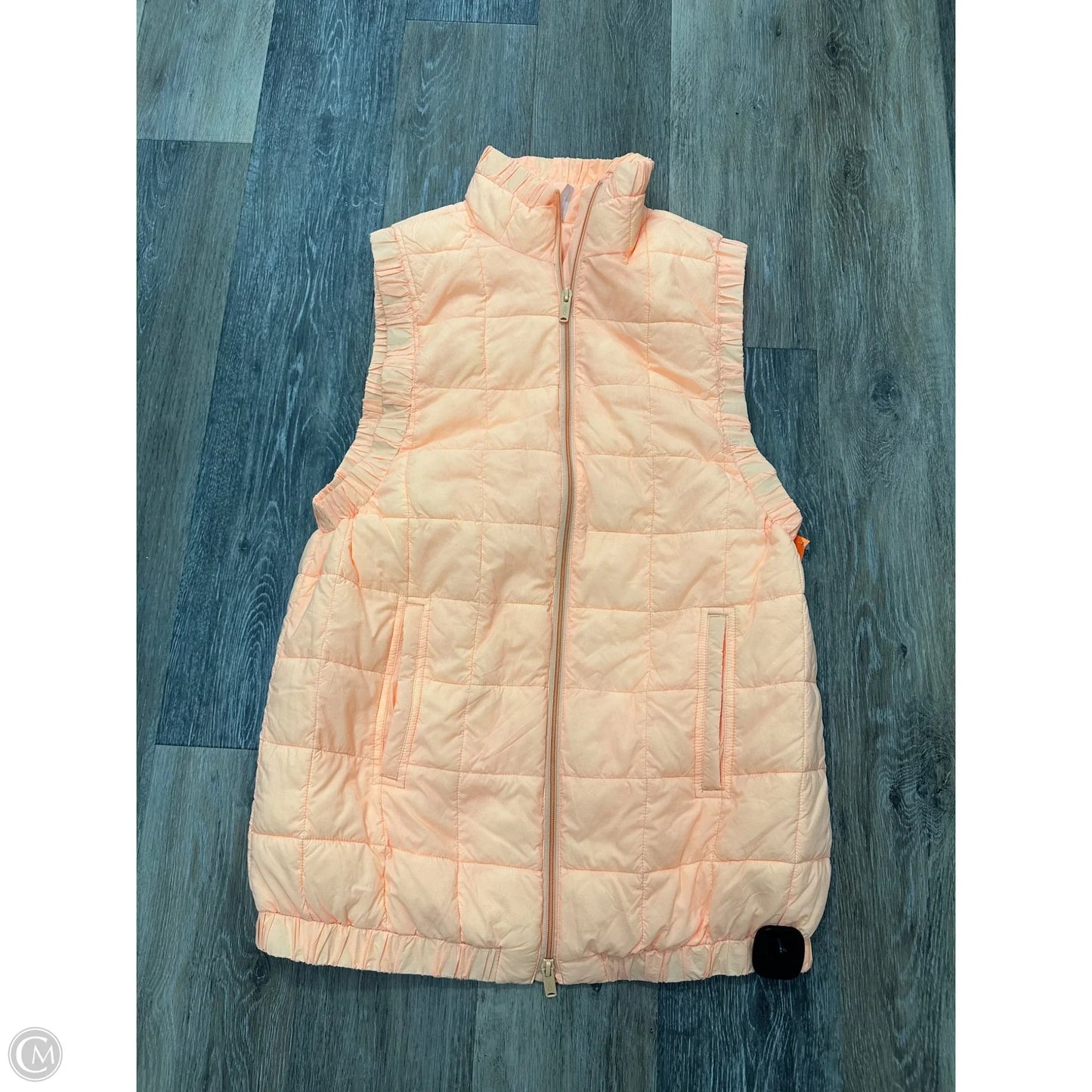 Vest Puffer & Quilted By Free People In Orange, Size: S