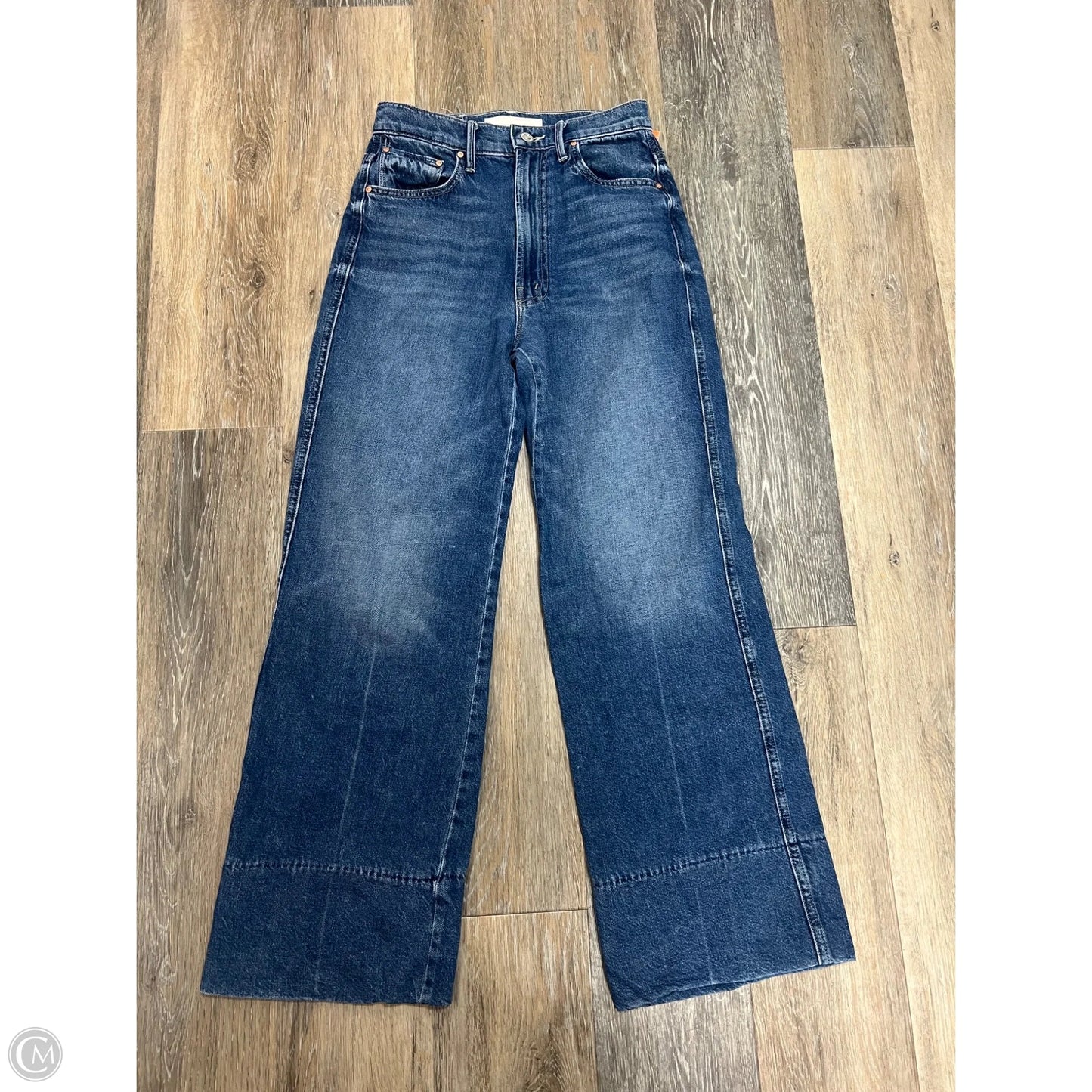 Jeans Straight By Mother In Blue Denim, Size: 1/25