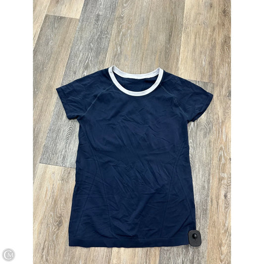 Athletic Top Short Sleeve By Athleta In Blue, Size: M