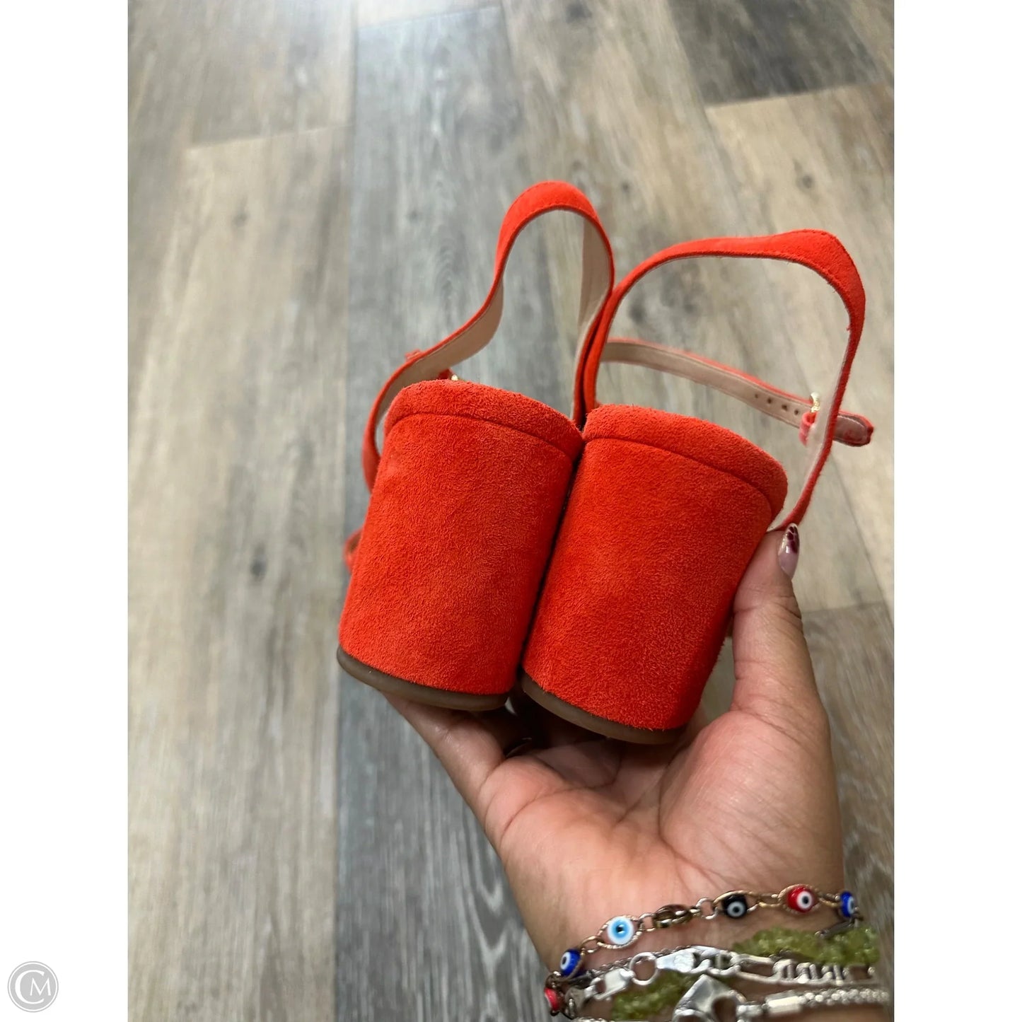 Sandals Heels Block By Cole-haan In Orange, Size: 10