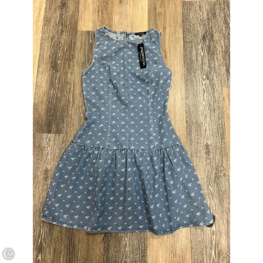Dress Casual Short By Papermoon In Blue Denim, Size: S