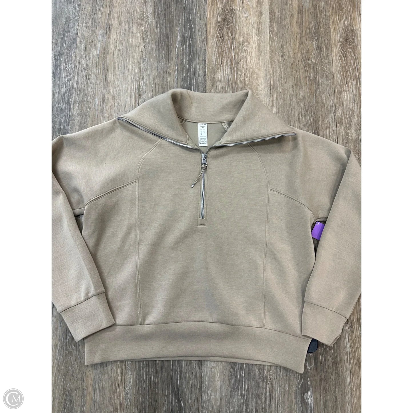 Athletic Sweatshirt Collar By Spanx In Brown, Size: Xs