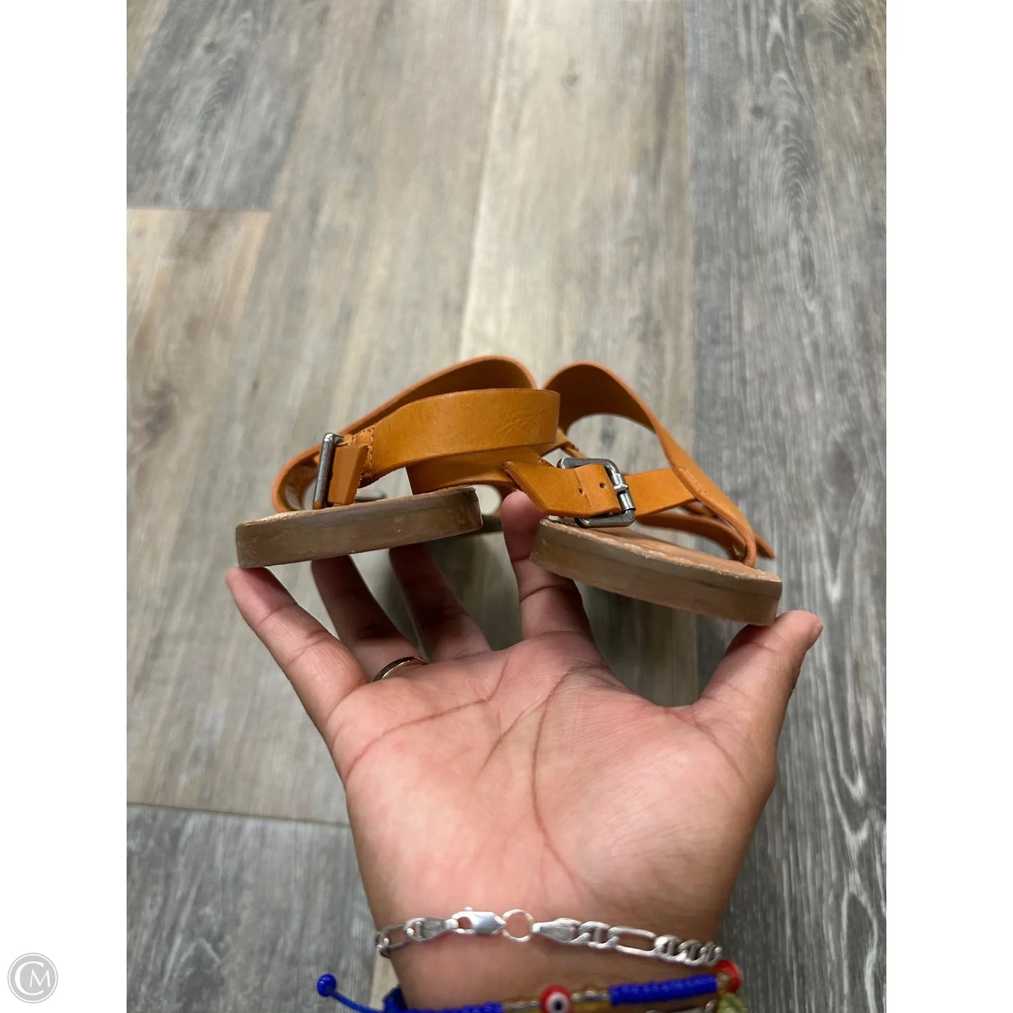 Sandals Flats By Madewell In Orange, Size: 9