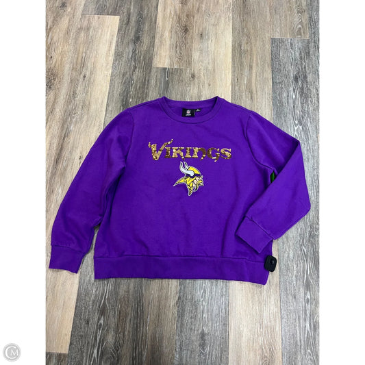 Athletic Sweatshirt Crewneck By Nfl In Purple, Size: Xl