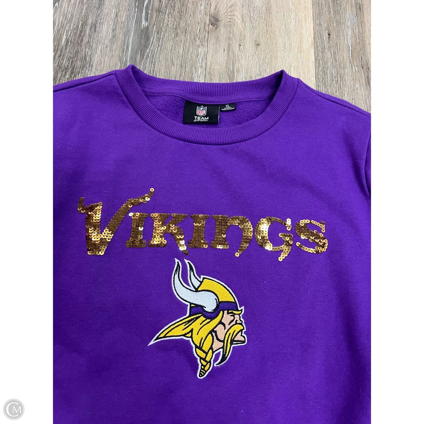 Athletic Sweatshirt Crewneck By Nfl In Purple, Size: Xl