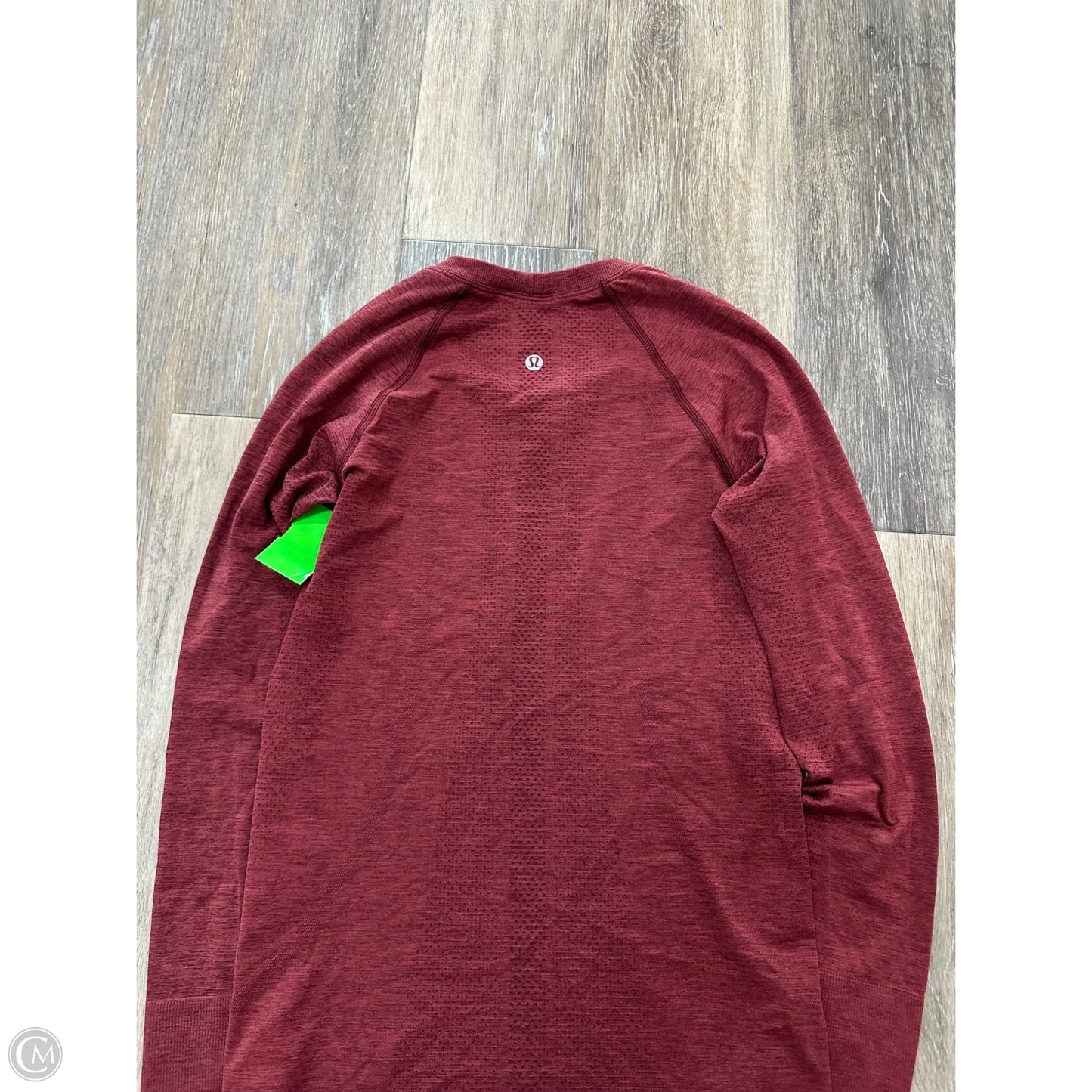 Athletic Top Long Sleeve Collar By Lululemon In Red, Size: 4
