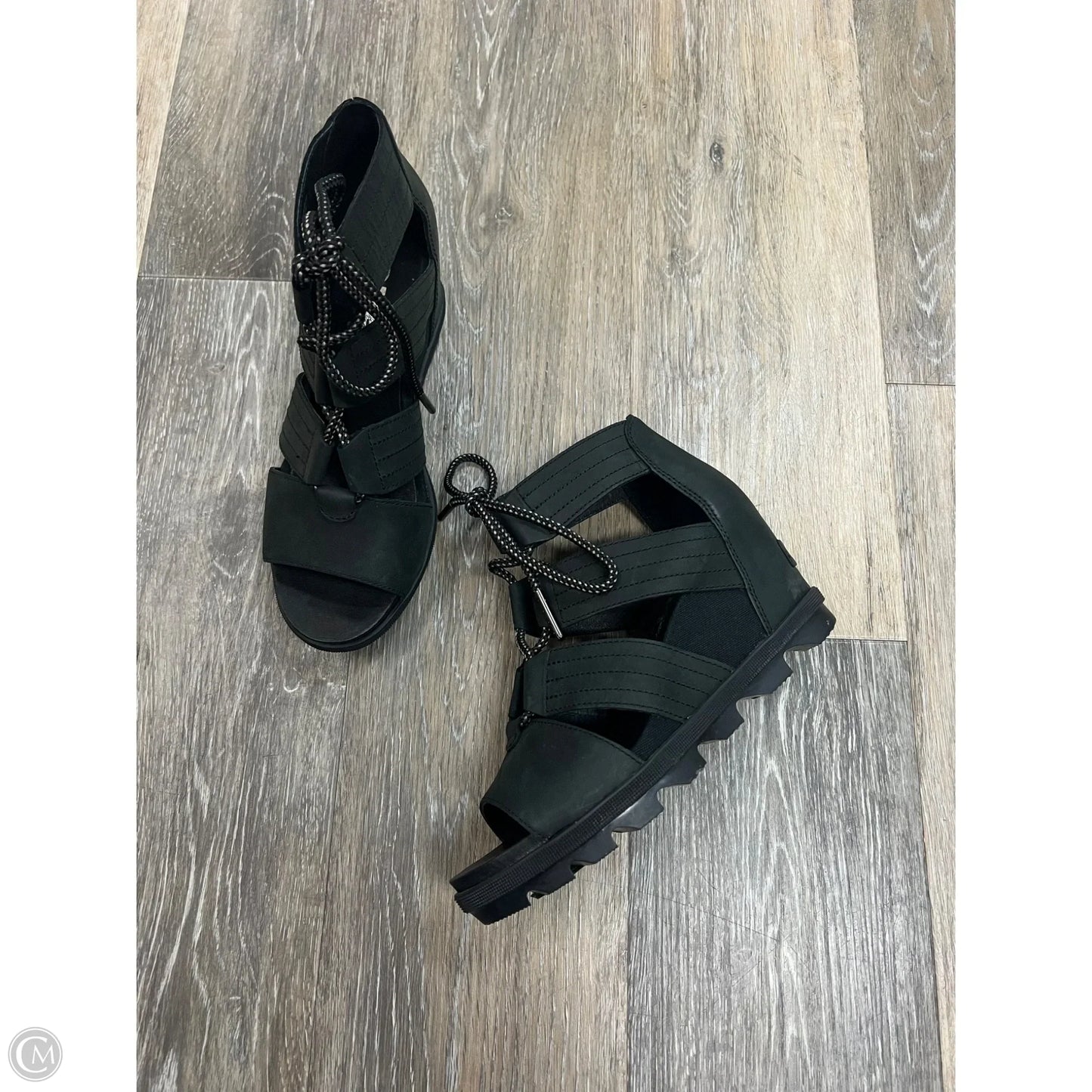 Sandals Flats By Sorel In Black, Size: 7.5