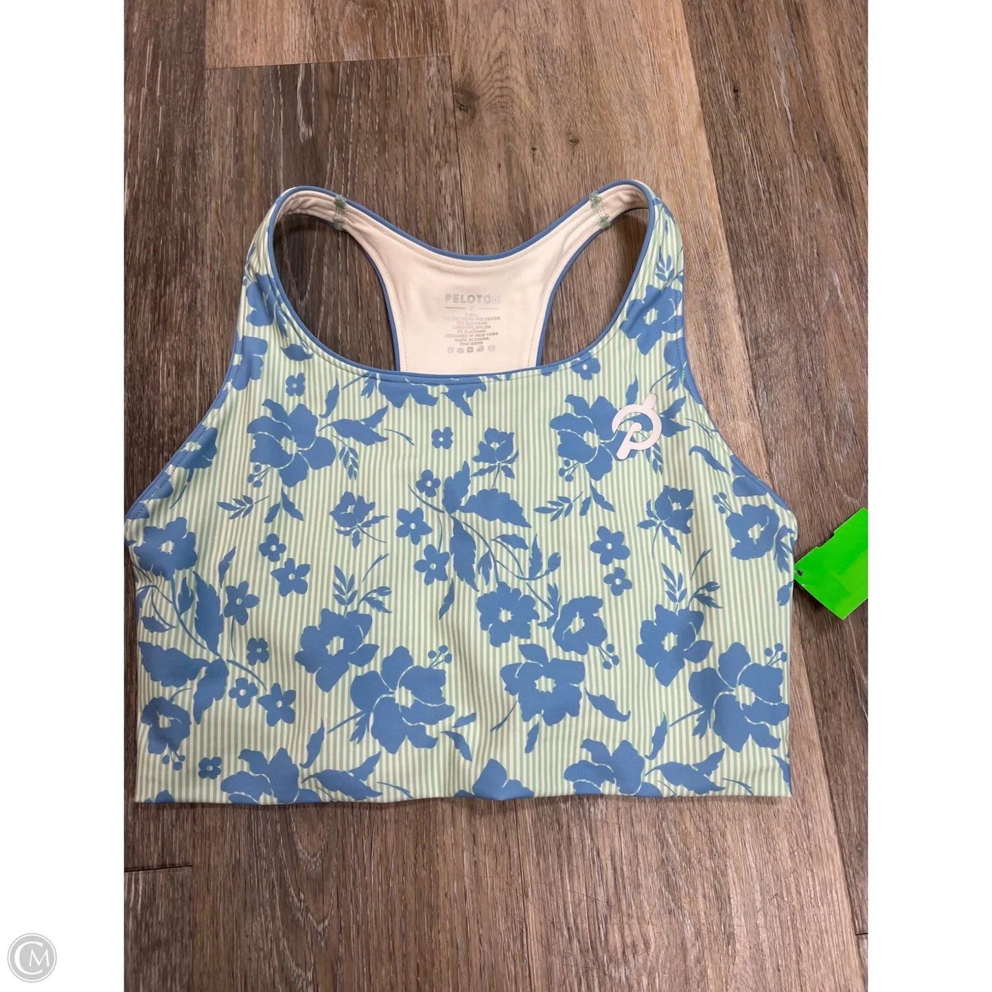 Athletic Bra By Peloton In Blue & Green, Size: S