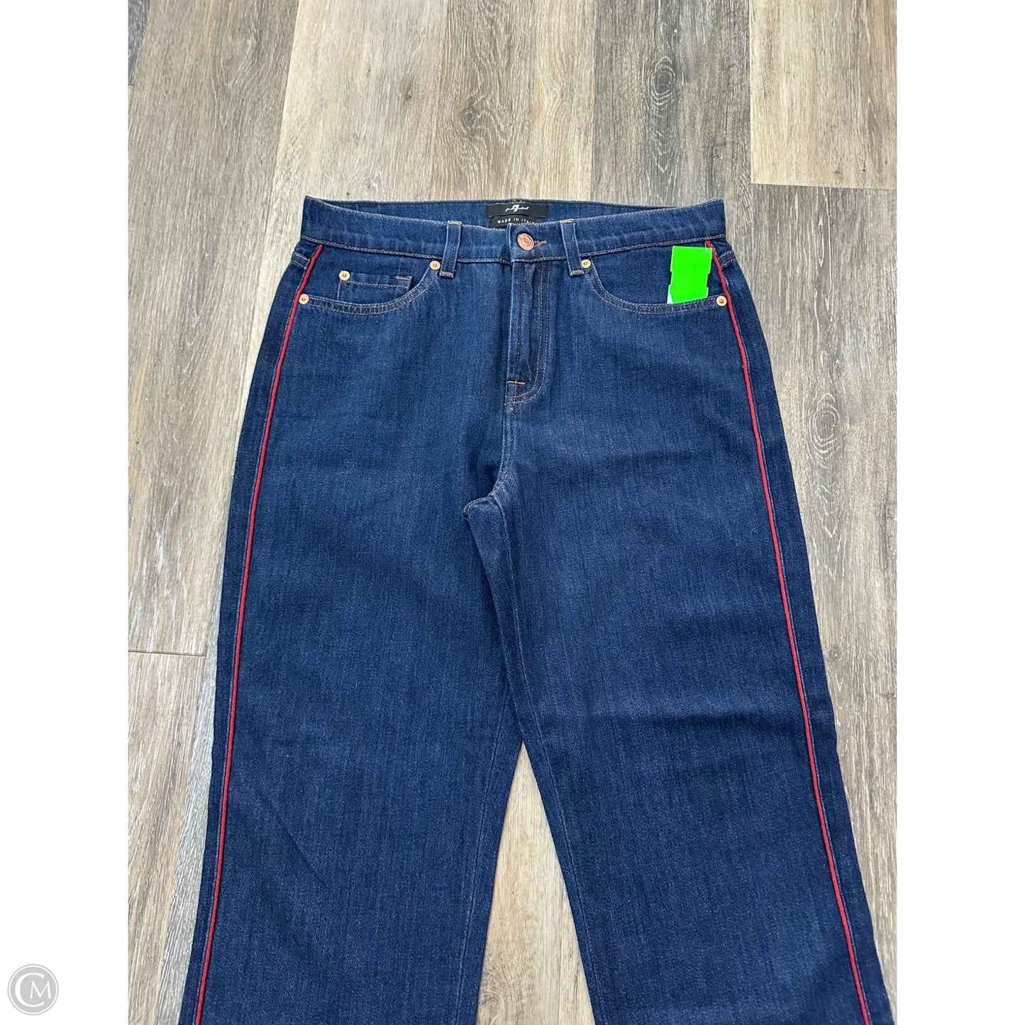 Jeans Straight By 7 For All Mankind In Blue Denim, Size: 4