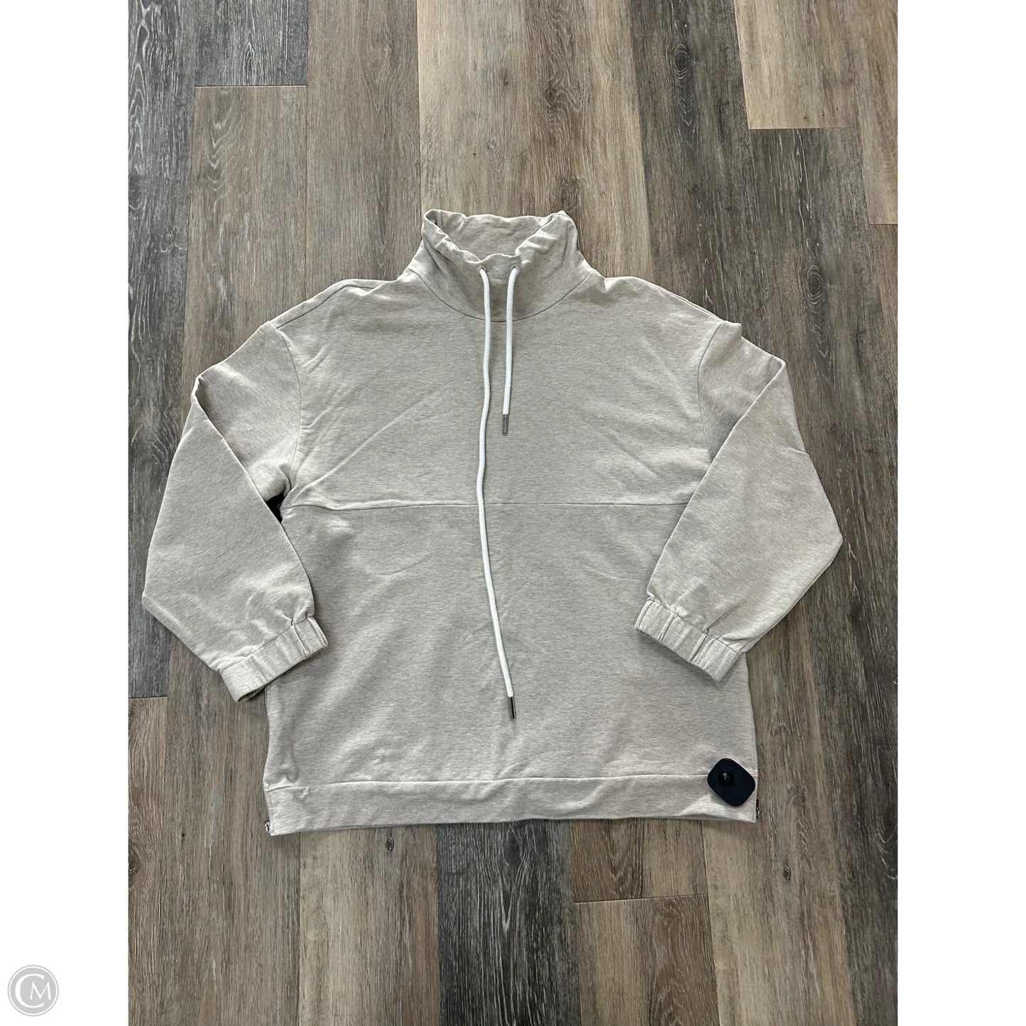 Athletic Sweatshirt Collar By Varley In Tan, Size: L