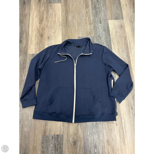 Athletic Sweatshirt Collar By Tribal In Blue, Size: Xxl