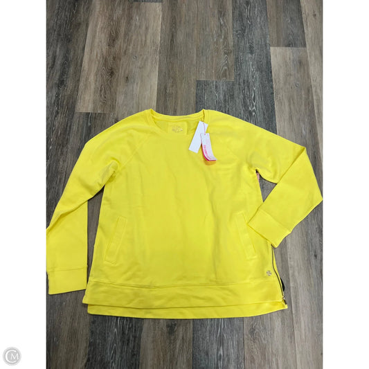 Top Long Sleeve Designer By Lilly Pulitzer In Yellow, Size: Xl
