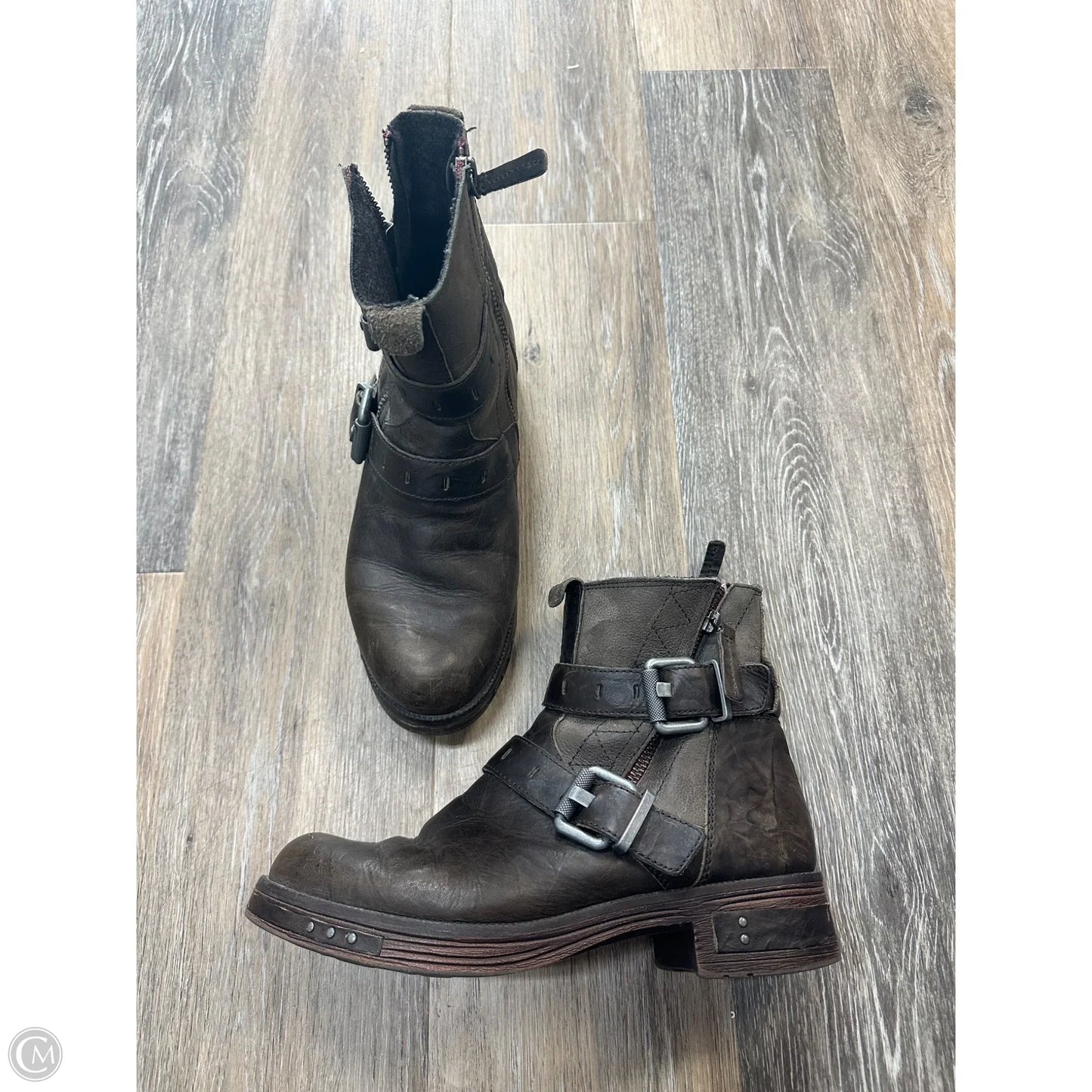 Boots Ankle Heels By CAT In Brown, Size: 8