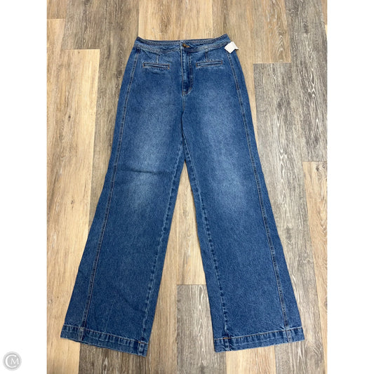 Jeans Wide Leg By We The Free In Blue Denim, Size: M (long)